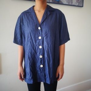 Melrose Studio Vintage Blue Button-Up Shirt